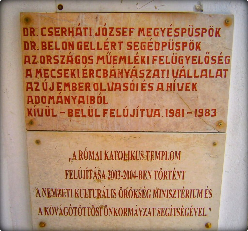 Kővágótöttős műemlék épülete, a Szent Miklós-templom