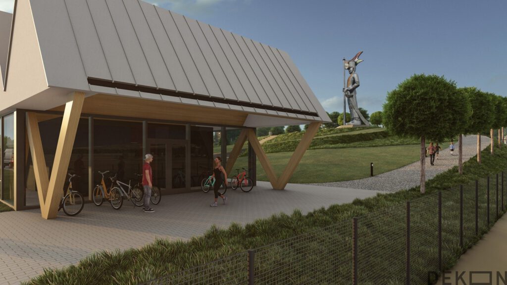 Családbarát látogatóközpont épül a monumentális Miskahuszár-szobor mellé