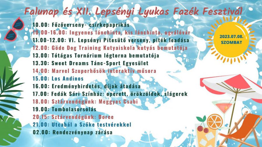 Lepsényi Lyukas Fazék Fesztivál 2023