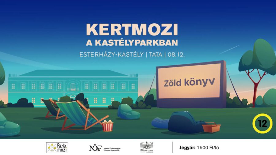 Kastélykert Mozi (Zöld könyv) az Esterházy-kastély parkjában 2023 Tata