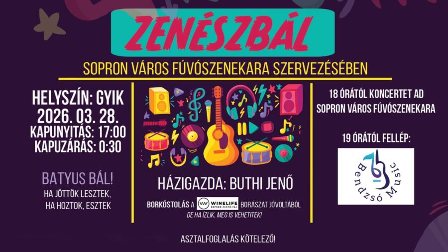 Zenészbál 2026 Sopron