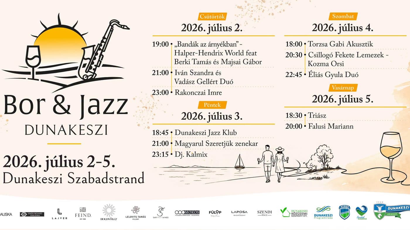 Bor & Jazz Fesztivál 2026 Dunakeszi