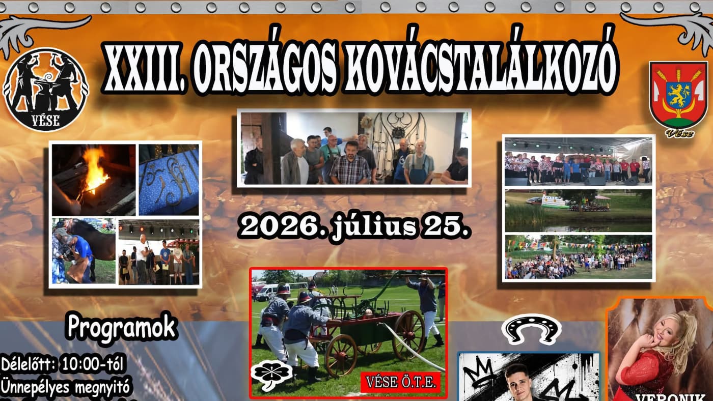 Országos Kovácstalálkozó 2026 Vése