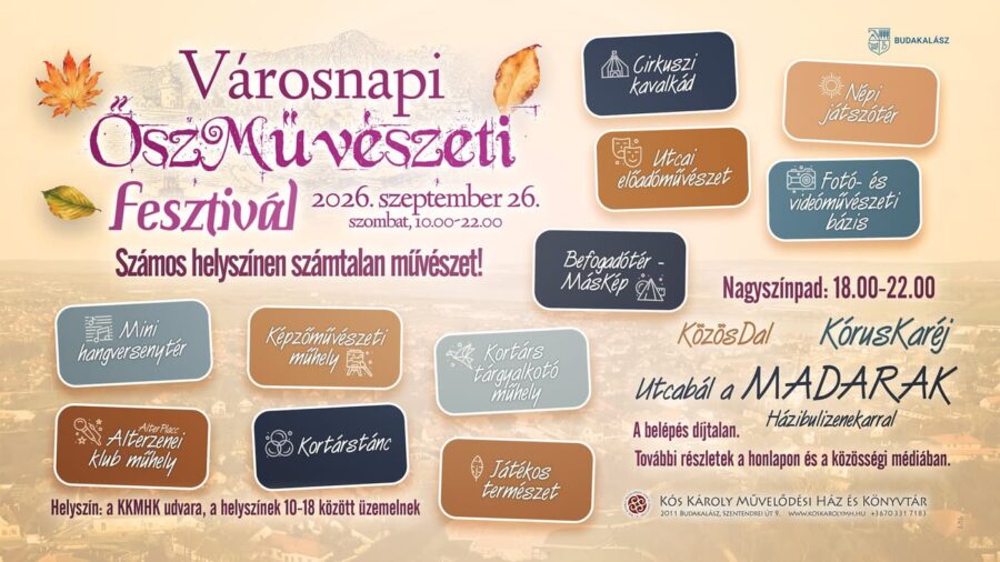 Budakalászi Városnapi ŐszMűvészeti Fesztivál 2026