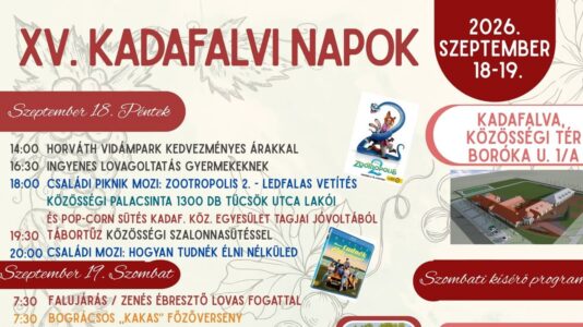 Kadafalvi Napok 2026 Kecskemét