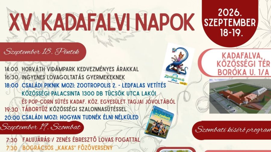 Kadafalvi Napok 2026 Kecskemét